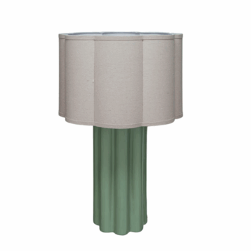 Stoneware Fluted Table Lamp