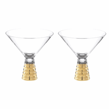 Truro Gold Martini Glass, Set of 2