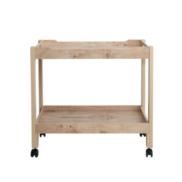 Burl Wood Bar Cart