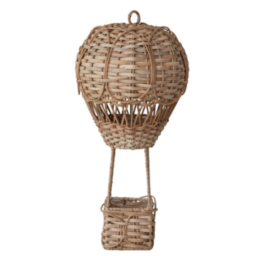 Rattan Hot Air Balloon Tealight Holder