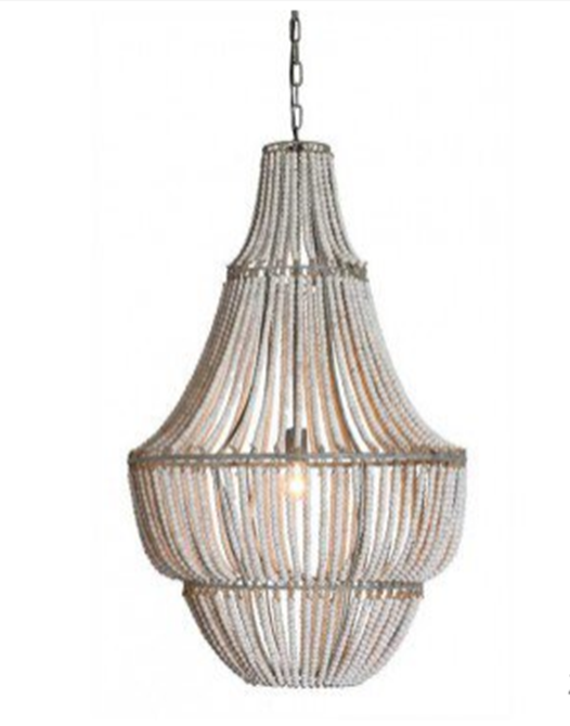 Metal Wood Bead Chandelier Nest Fine Gifts And Interiors Metal Wood Bead Chandelier