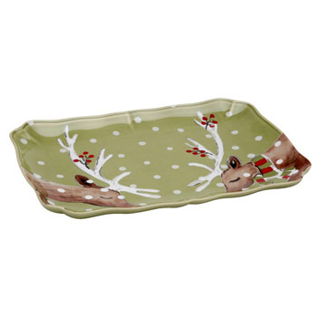 Deer Friends Rectangular Platter