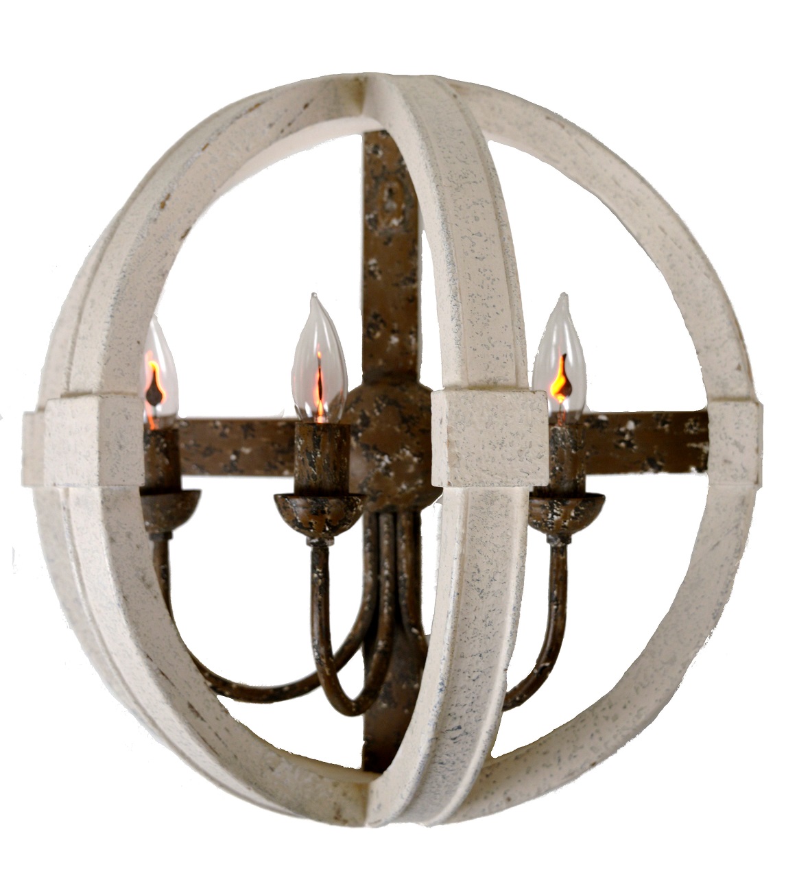 Metal and Wood Sconce